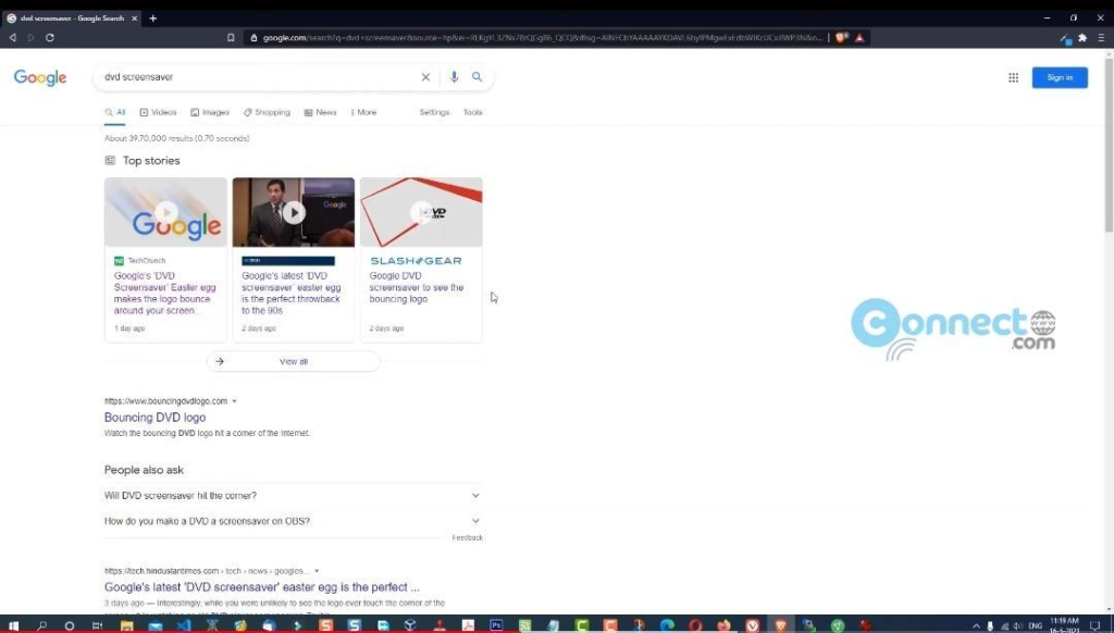 Google has another Easter egg (Google logo moves like a DVD screensaver) :  r/TimeworksSubmissions
